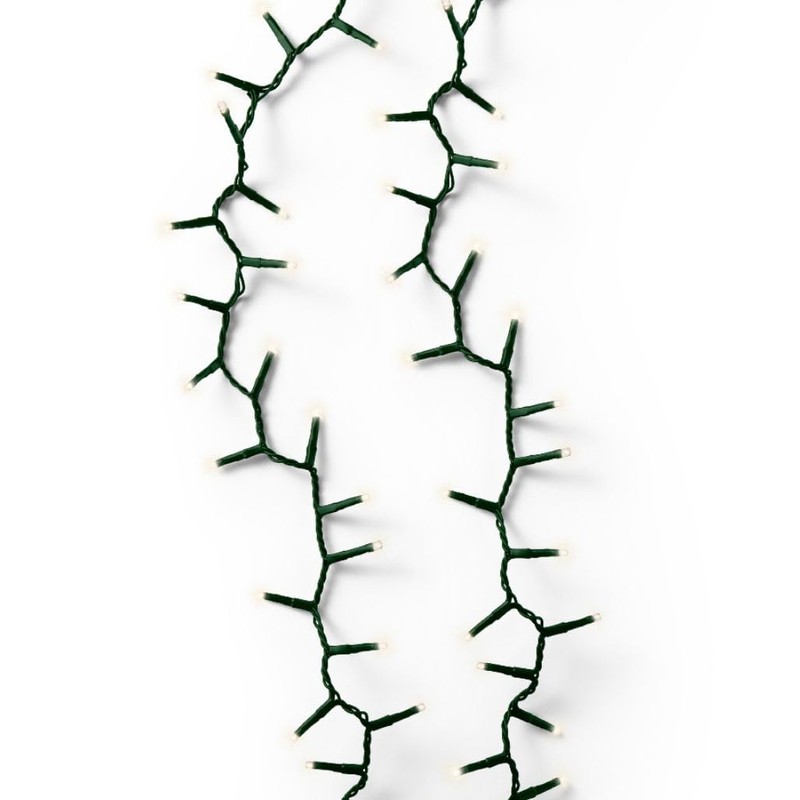 Lumineo 500 LED Warm White Christmas Compact Lights Set, Green