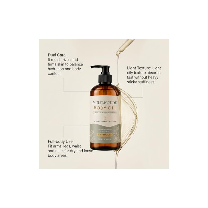 Aceite Corporal Hidratante Multi PéPtido Nutritivo 10 Fl Oz