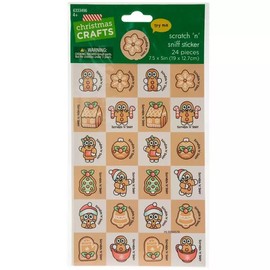Scratch 'N Sniff Gingerbread Stickers for Journaling, Scrapbooking, Cardmaking, Arts & Crafts - 24 Pieces