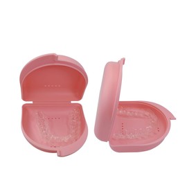 Dentojoy Dental Orthodontic Retainer/Aligner Case/Box/Mouth Guard and Denture Storage in Pink Colour (4)
