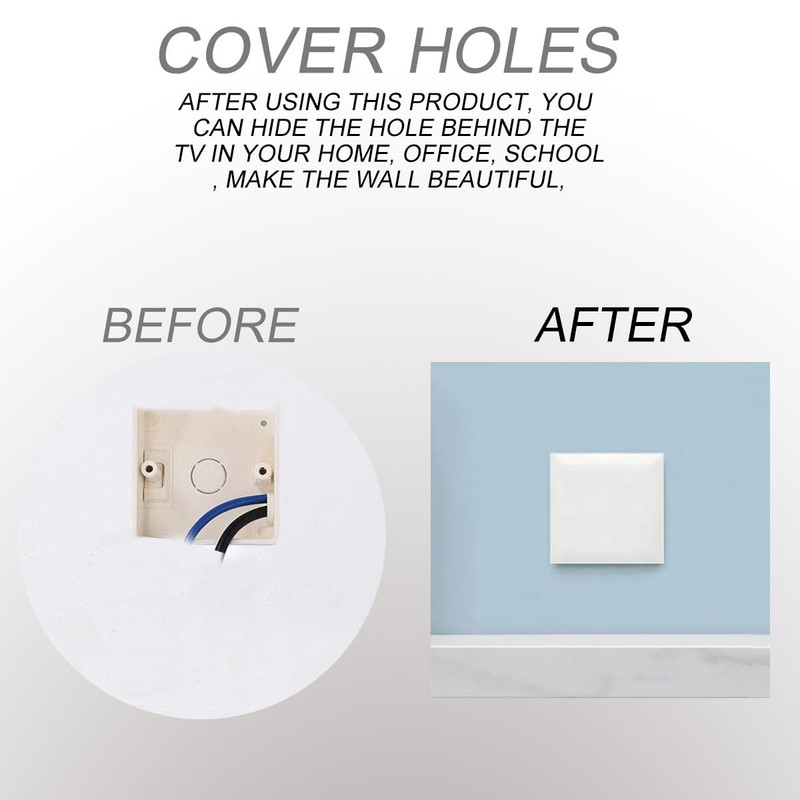 Acmerota 2Pack Single Blank Plate Hidden Screw Hole 1 Gang
