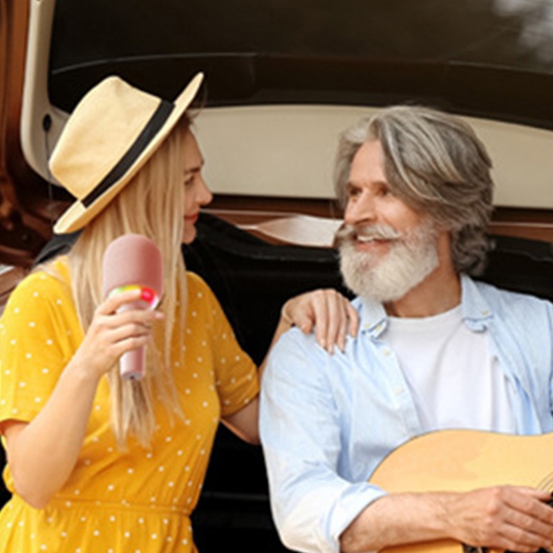 Wireless Singing Microphone Bluetooth Stable Microphone Sound Integrated Portable Handheld