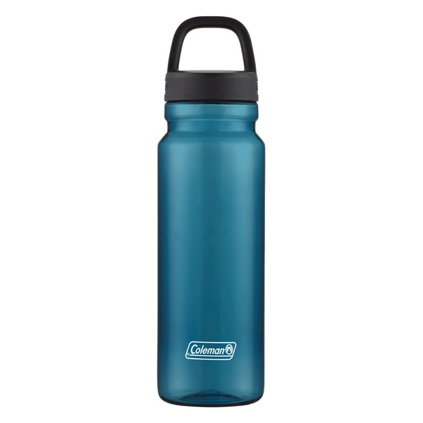 Coleman Connector Water Bottle with Wide Mouth Leak-Proof Lid, 34oz Lightweight Tritan Plastic Water Bottle with Integrated Carry Handle