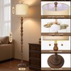 65.5" Natural Real Wood Floor Lamp with S Cluster Pull