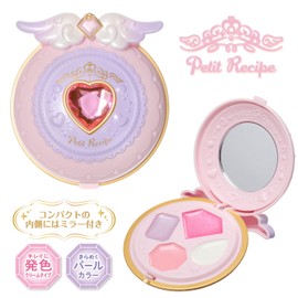 shobido 粧美堂 Petit Recipe Eyeshadow Palette, Removable with Soap, Pearl Color, with Mirror, PETiT RECiPE, Cute, Budget-friendly Cosmetics (Pink)