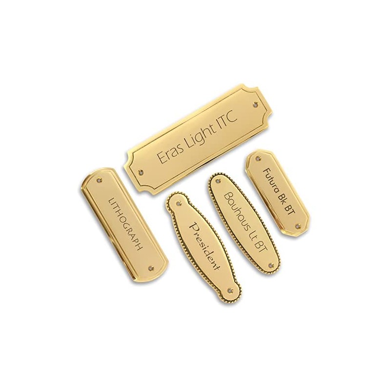 Brass Sign with Your Engraving - 86 x 48mm Oval