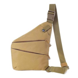 DINOSAURIZED Anti-Theft Sling Bag Right Hand Crossbody Shoulder Pack with Hidden Zippers (Khaki)