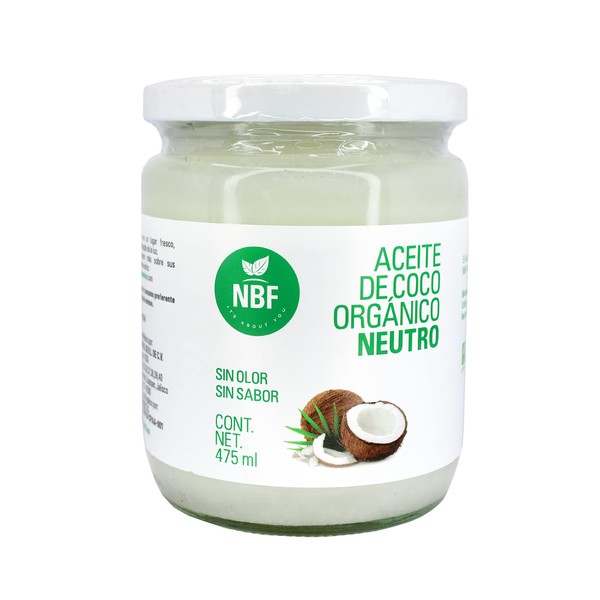 NBF Aceite de Coco Orgánico Neutro 475ml Prensado en Frío