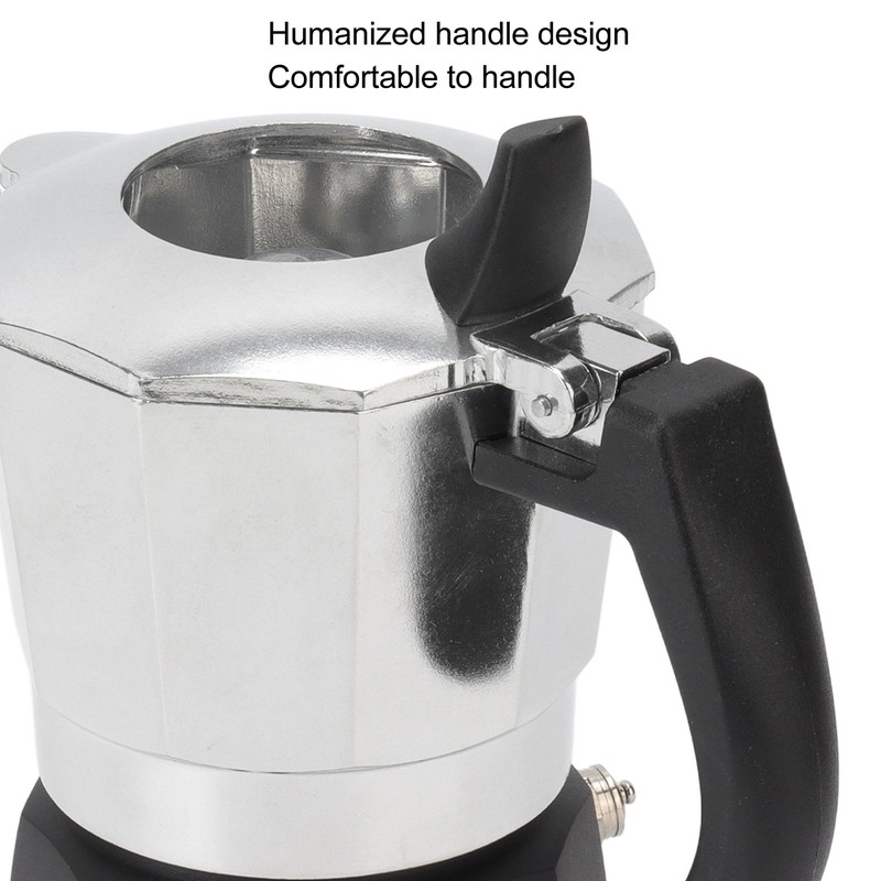 100ml Moka Pot Double Valve High Pressure Black Lower Pot