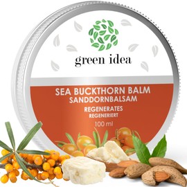 Green idea Sandthorn Balm Hand Cream Natural Cosmetics Body Lotion Moisturising Cream Intensive Protection for Skin and Nail Bed Body Butter Regenerating and Soothing Effect 100 ml
