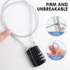 3 Digit Combination Padlock with 20inch (50cm) Steel Cable, Mini