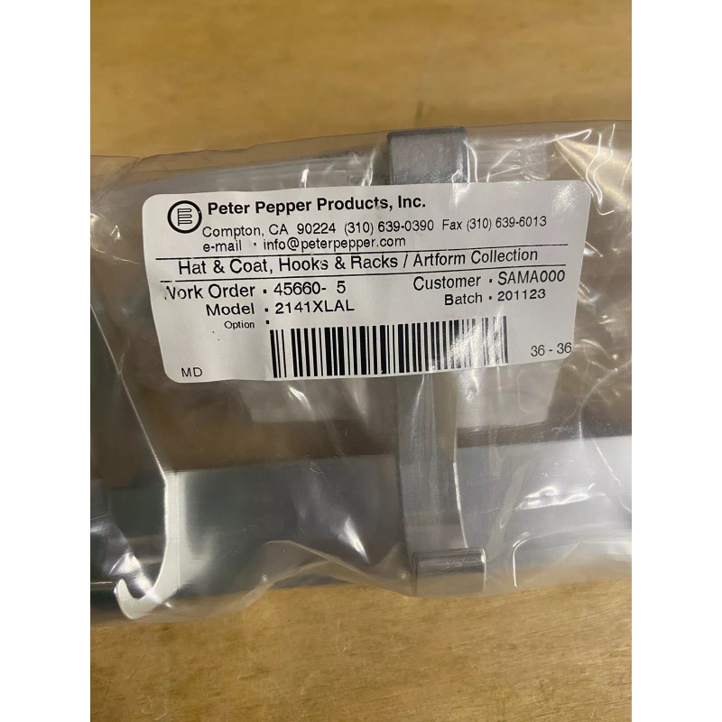 Peter Pepper Products Coat Rack Wall Mounted - 5 Hooks