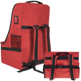 IBVIVIC Padded Car Seat Travel Bag for Airplane, Heavy Duty Car Seat Bag for Air Travel Gate Check Carseat Carrier Bag with Shoulder Strap, Fits Most Baby & Infant Car Seats (Red)