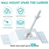 Wall Mount Spare Tire Carrier for Trailer, Spare Tire Wall