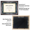 FramePro 8.5x11 Diploma Frame with Navy over Gold Mat, 11x14