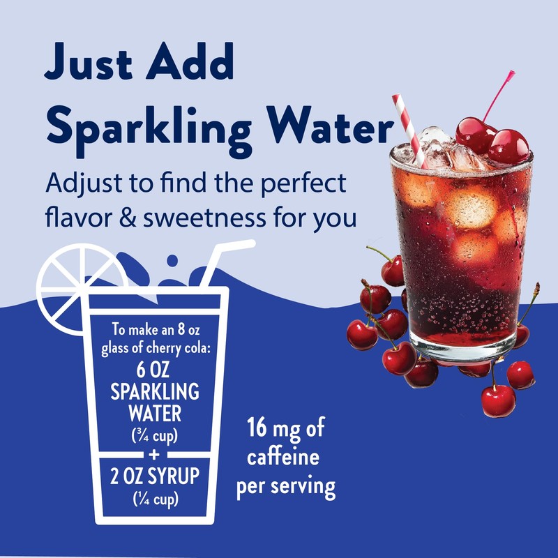 Jordan's Skinny Mixes Sugar Free Syrup, Cherry Cola Flavored Water