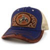 Trendy Apparel Shop Rodeo Leather Patch Trucker Snapback Ball Cap,
