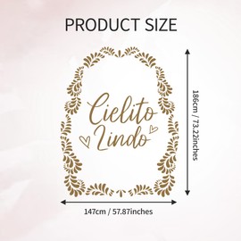 TrinhGuo Cielito Lindo Baby Shower Decorations Cielito Lindo Party Decoration Decal for Balloons Arch Backdrop, Mexican Themed Birthday Party Decor Decal, Brown Baby Shower Sign Stickers for Boy