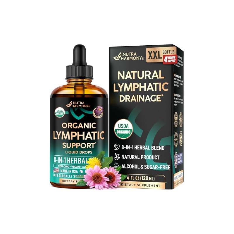 USDA Organic Lymphatic Drainage Supplement - Echinacea | Elderberry |