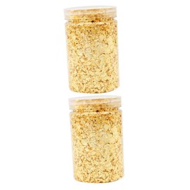 Baluue 2pcs Manicure Sequins for Nail Art Irregular Golden Stickers for Home and Safe Nail Accessories for Creative Designs