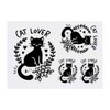 4 x 'Cat Lover' Temporary Tattoos - Water Resistant, Skin-Safe,