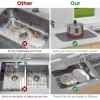 TOOVEM Farmhouse Sink Mat Drain Pad Protector 8.2"x12.5" Silicone Kitchen