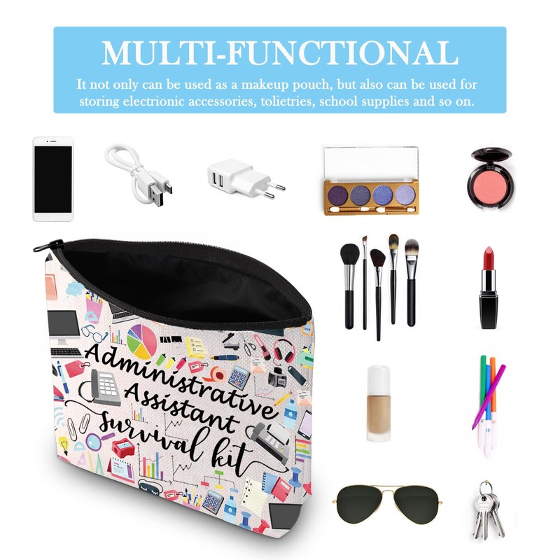 Administrative Assistant Survival Kit Secretary Gift Travel Accessories Toiletry Bag