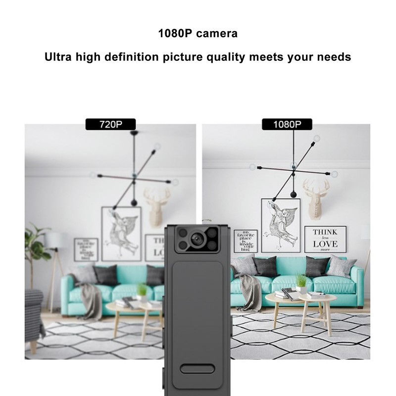 Body Mounted Camera 1080P 60FPS Back Clip Night Vision 130