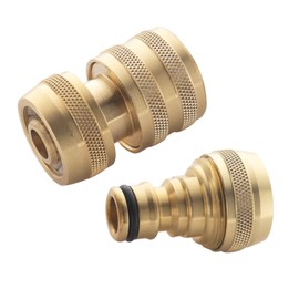 Spear & Jackson 1/2-inch Female Plus 1/2-inch Male Brass Hose Connectors
