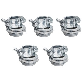 Runseaway 5PCS 1/2" Zinc Cable Connectors, Squeeze Clamp Type Conduit Fittings for Non-Metallic (NM) Sheathed Cables, Easy Installation, Secure Connection