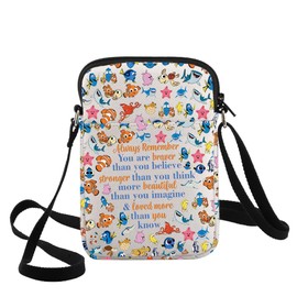 G2TUP Fish Nemo Crossbody Bag Bruce & Marlin & Crush Fans Gift You Are Braver Than You Know Dory Shoulder Bag Fish Dory Merch (Always Fish CB)