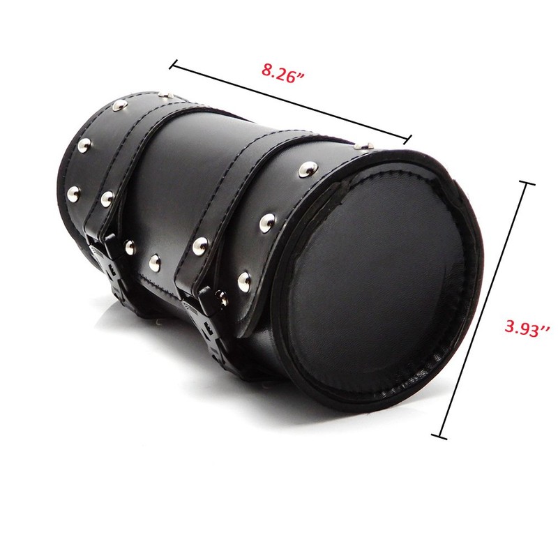 Krtopo Mini Motorcycle Saddle Bag PU Leather Tool Roll Saddle