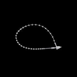 Wealrit 2000 Pcs 5.5" Plastic Zip Ties Adjustable Beaded Loop Tie Plastic Tag Fastener(Clear)