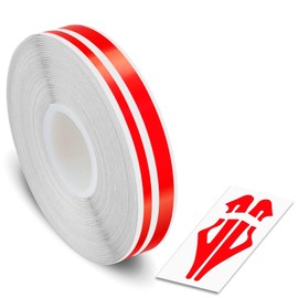 1/8" & 1/5" | 3mm & 5mm Self-Adhesive Vinyl Pin Stripe Roll Decal Sticker Tape 32ft 9.80m - FLUORESCENT RED-ORANGE, Universally Compatible for Cars, Trucks, Vans, Motorcycles, Bikes, Arts & Crafts