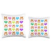 Funny Corgi Butt Pattern with Cute Hearts Throw Pillow