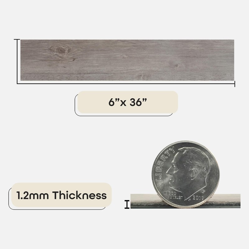 Sterling Grey Oak Self Adhesive Vinyl 1.2 Planks - 10