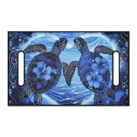 Suobstales Turtle Hibiscus Print Golf Cart Seat Covers, Portable Golf Cart Seat Towel Blanket Universal Fit Club Car 2-Person Golf Cart Seat Cushion Covers, Machine Washable