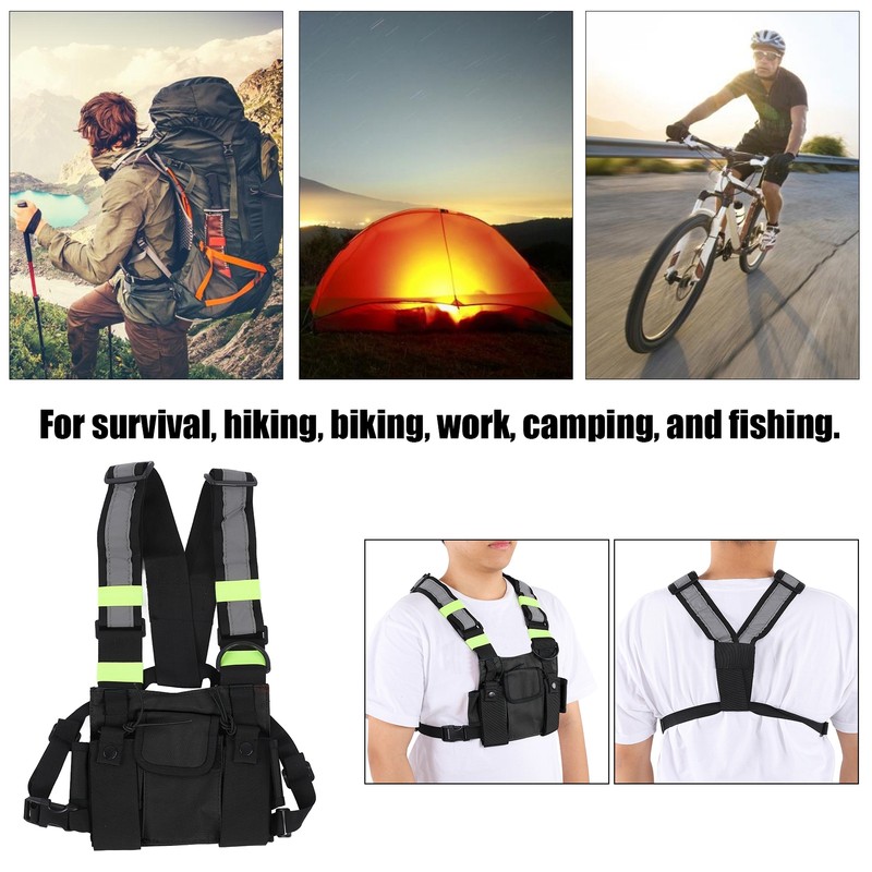 Multifunctional Nylon Waterproof Chest Bag Reflective Safety Tooling Vest for