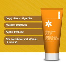 Aroma Magic Mineral Face Pack | 3.53 Oz (100g) | with Sandalwood for Radiant Glow | Natural Cleansing & Nourishing Facial Mask | Purifying Skincare