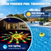 FirstE Solar Wireless Pool Thermometer with Dynamic Light Show |