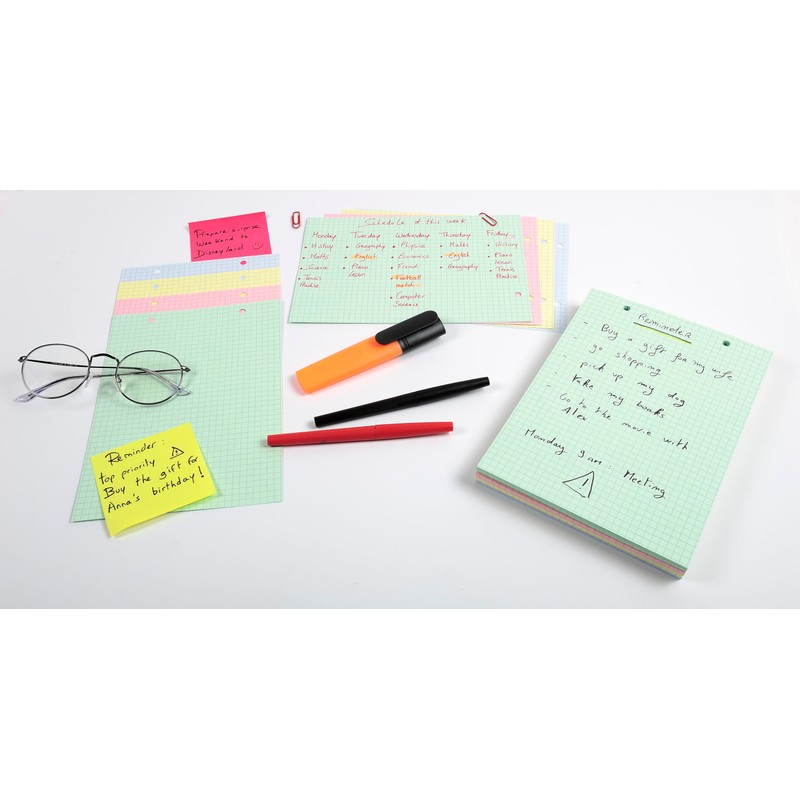 Exacompta 13658E Index Cards (205 q/sqm Cardboard, Wood-Free, DIN A5,