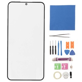 Phone Front Screen Black Glass with Professional Tools Phone Front Outer Screen Panel for Galaxy S22+Plus 5G
