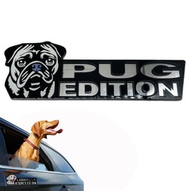 Car Emblem: Dog Car Badge Laser Cutting Emblem Cool Decals Trucks German Shepherd Badge Corgi Edition Doodle Golden Retriever Vehicles Dachshund Addition Rottweiler (Pug)