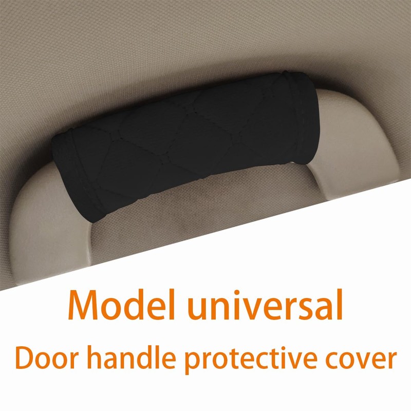 KHGUZ 2PCS Car Grab Handle Cover, Soft Velvet Vehicle Door