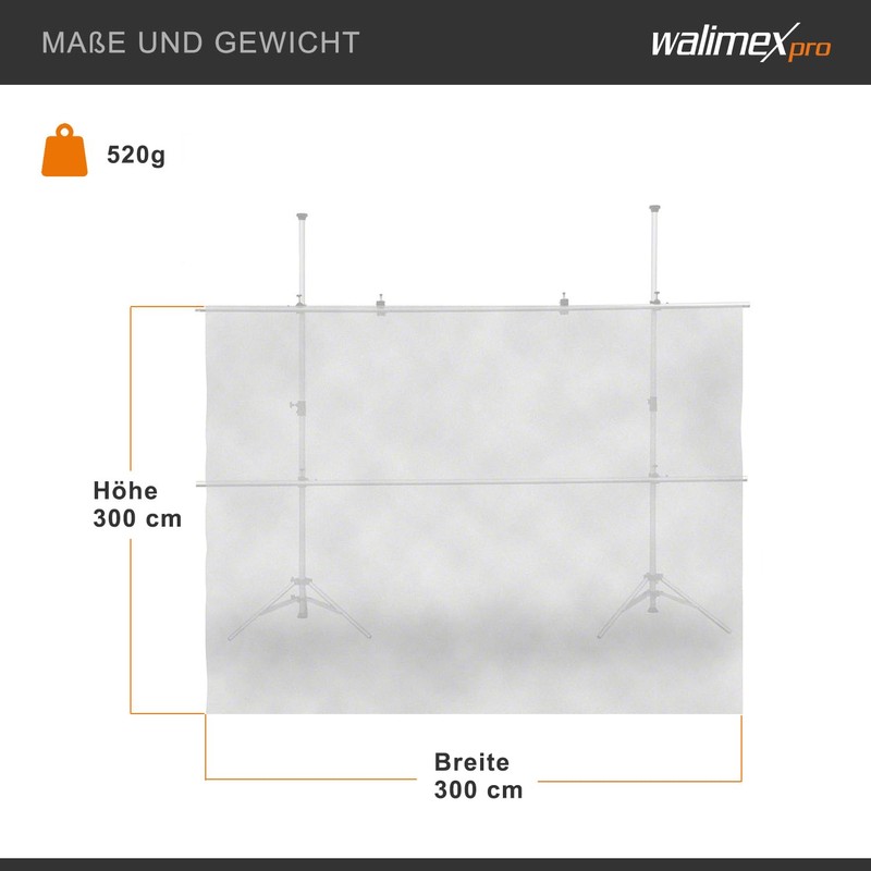Walimex 300x300cm Diffusor Cloth - White