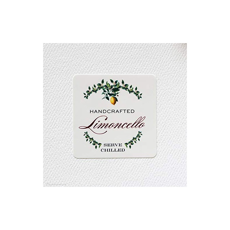 LIMONCELLO LABELS, Garland Style, 2" X 2" Square - 12