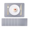 DRMHM 6 Pack Faux Leather Placemats for Kitchen Dining Table