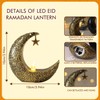 Mini Ramadan Eid Lantern for Centerpiece, 3.94In Moon Shape LED