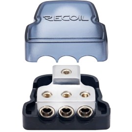 Recoil DB13 3 Way Power Distribution Block for Car Audio Amplifier Splitter