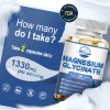 Nature's Live Magnesium Glycinate 1330mg 120 Capsules Highest Potency Buffered